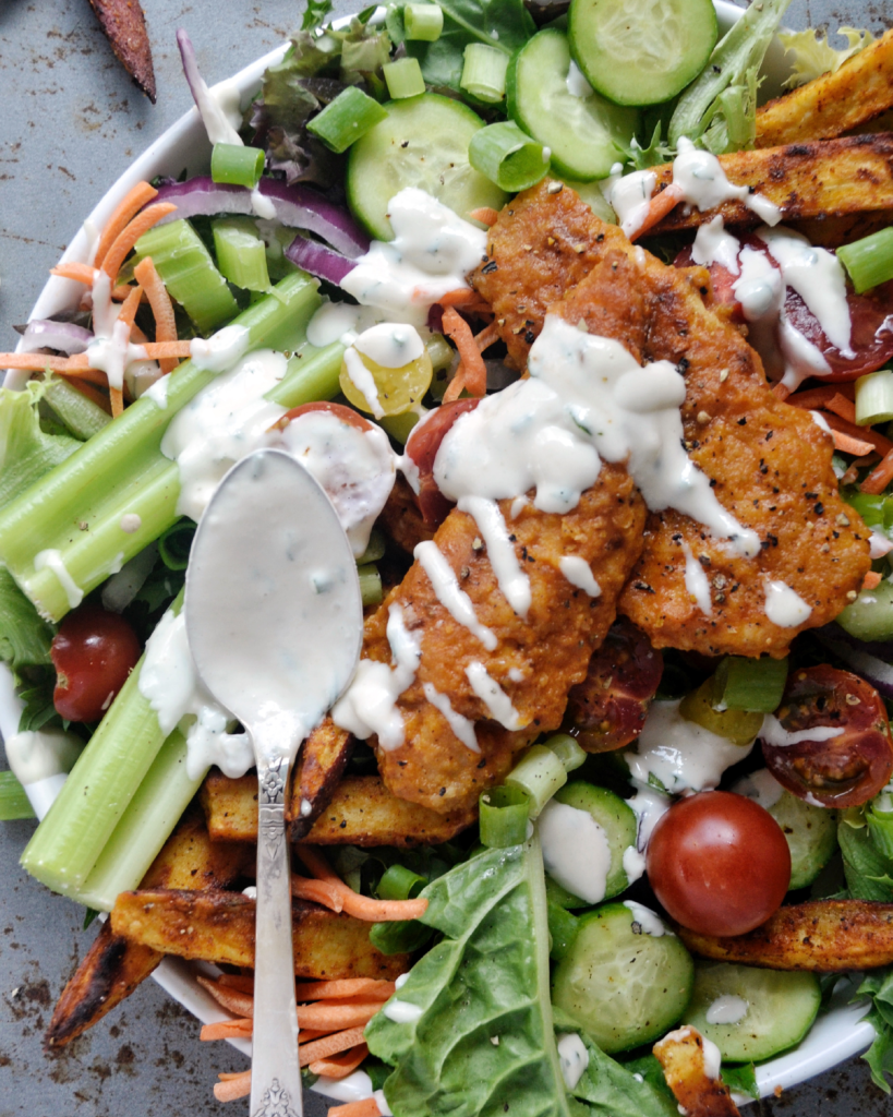 Whole30 Crispy Buffalo Chicken Salad Kaylas Kitch And Fix 3509