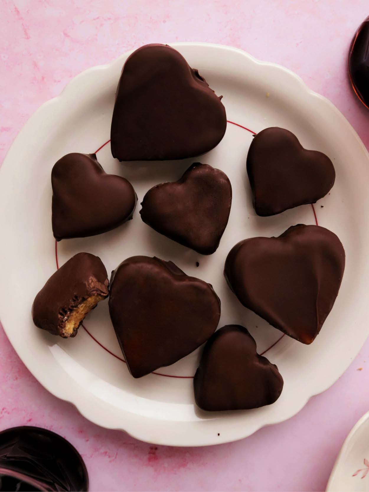 Chocolate Covered Peanut Butter Hearts - Eating Gluten and Dairy Free