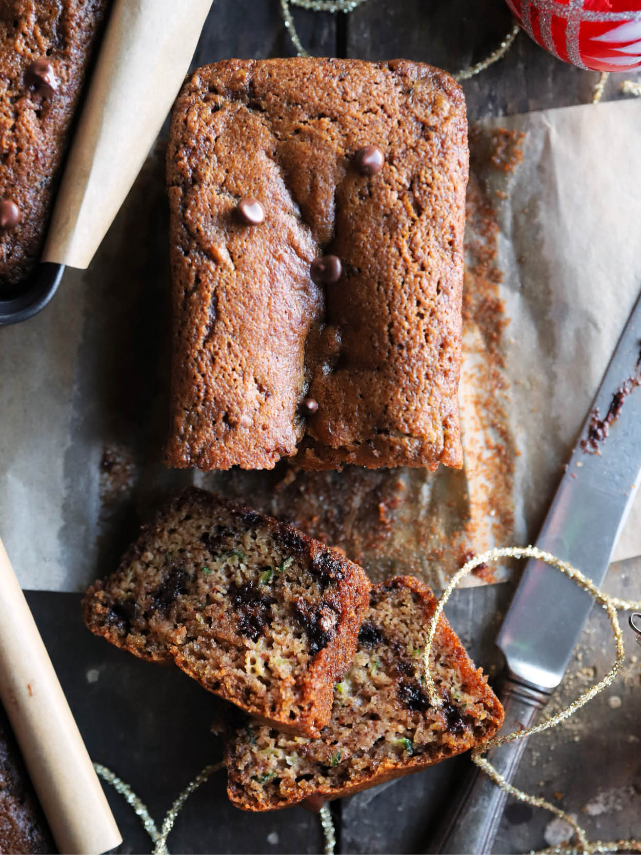 Chocolate Chip Zucchini Bread (GF, DF, Grain Free, Paleo